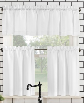 White Valance Curtains Frills Bedroom Kitchen Cotton Unlined Sheer 183x41cm