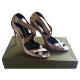 Thumbnail for your product : Rupert Sanderson Gold Metallic Strappy Heels