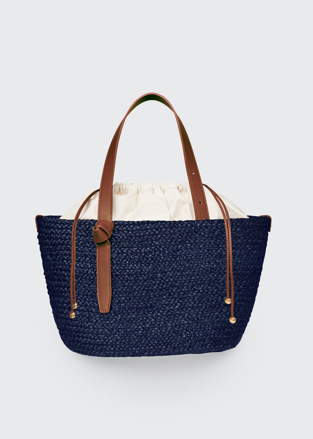 prada beige raffia beach tote bag