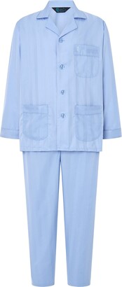 El Búho Nocturno - Men's Pyjama Long Flap Striped Poplin Gray 60% Cotton  40% Polyester Size 5 (XL) - ShopStyle