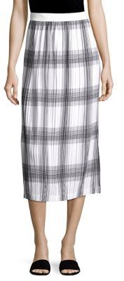 Helmut Lang Plaid Pleated Skirt