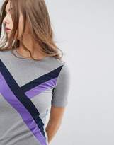 Thumbnail for your product : Monki Stripe Front T-Shirt Dress