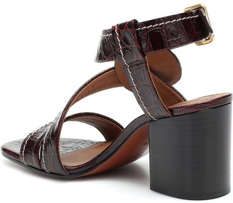 【Chloe】 Candice croc-effectレザーサンダル Chloé Candice croc-effect leather sandals - ShopStyle