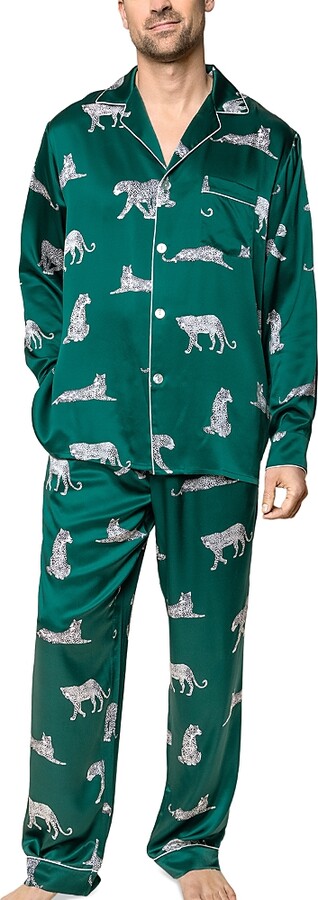 Petite Plume Panthere de Luxe Silk Printed Pajama Set