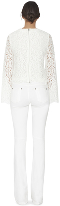 Alice + Olivia Off White Pasha Bell Sleeve Top