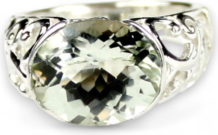 Etsy Green Amethyst | Prasiolite East-West 925 Sterling Silver Ring Sr360