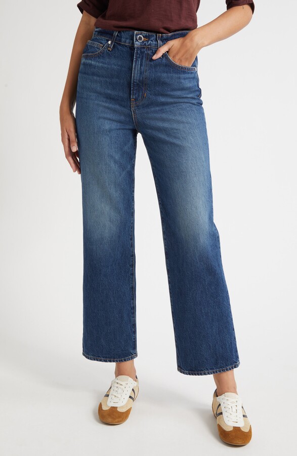 Veronica Beard Dylan High Waist Ankle Straight Leg Jeans