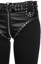 Thumbnail for your product : Alyx Slim Studded Faux Leather & Denim Jeans