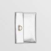 Thumbnail for your product : Burberry D-ring Metallic Leather Pouch with Zip Coin Case