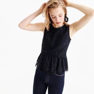 j crew lace peplum top