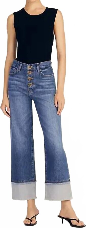 Derek Lam 10 Crosby Simona Cuffed Straight Leg Jeans In Soho
