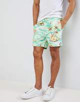 Thumbnail for your product : Polo Ralph Lauren Prepster Drawstring Hawaiian Print Chino Shorts In Green