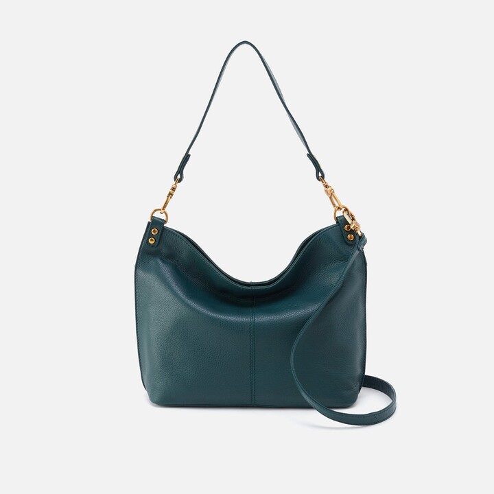 Hobo Pier Shoulder Bag in Pebbled Leather Dark Teal ShopStyle