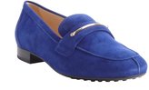 Thumbnail for your product : Tod's Blue Suede Penny Strap Loafers