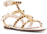 Thumbnail for your product : Valentino Garavani Rockstud caged flat sandals