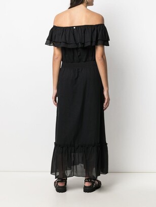 Liu Jo Off-Shoulder Cotton Maxi Dress