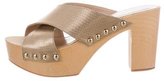 Thumbnail for your product : Diane von Furstenberg Metallic Slide Sandals