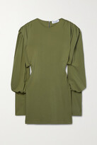 Thumbnail for your product : ATTICO Quinn Draped Stretch-jersey Mini Dress - Dark green - IT36