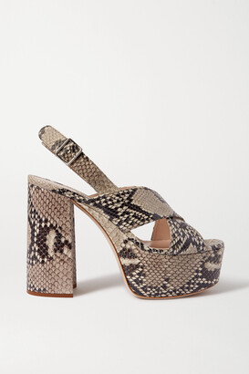 snake print platform shoes