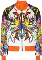 Thumbnail for your product : Just Cavalli Floral-print silk-twill bomber jacket