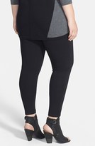 Thumbnail for your product : City Chic 'Rock Chick' Mixed Media Leggings (Plus Size)