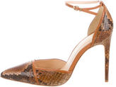 Thumbnail for your product : Alexandre Birman Snakeskin Pointed-Toe Pumps