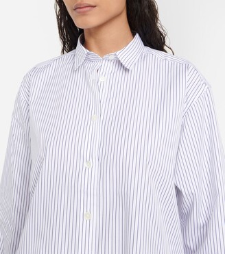 Totême Striped cotton-blend shirt