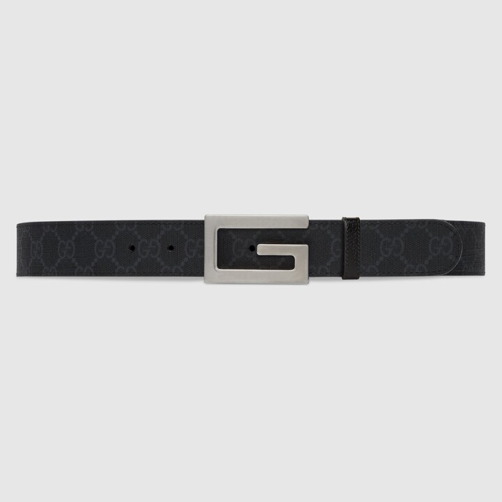 GUCCI 4cm Leather-Trimmed Monogrammed Coated-Canvas Belt for Men