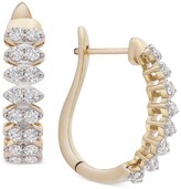 Thumbnail for your product : Wrapped in Love Diamond Marquise-Style Hoop Earrings (1 ct. t.w.) in 14k Gold, Created for Macy's