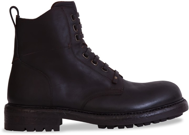 mens lace up boots with side zipper