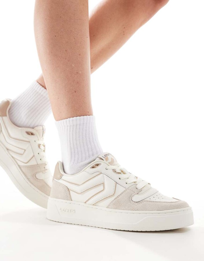 Levis Beige Casual Shoes Levi's Glide L Chunky Sneakers With Patch