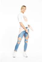 Thumbnail for your product : Converse Satin Mock Neck Tee - White