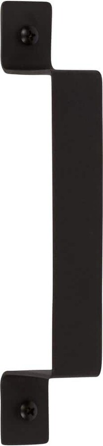 Delaney Hardware 7-3/4 in. Black Barn Door Hardware Flat Square Pull Handle
