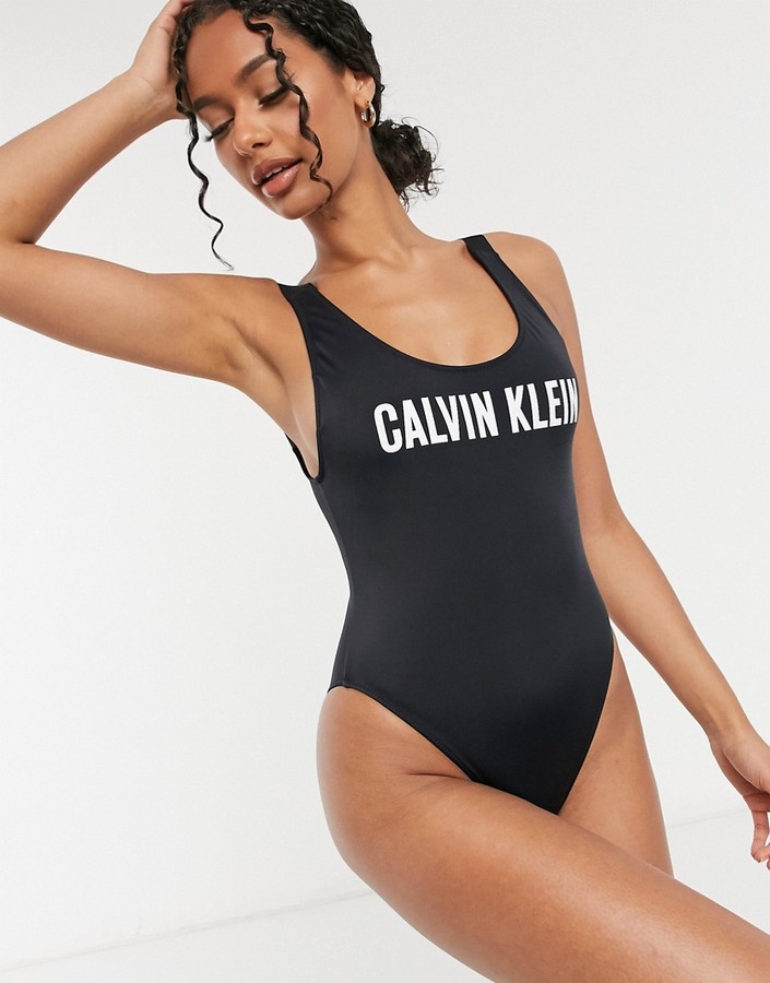 calvin klein cheeky scooped one piece