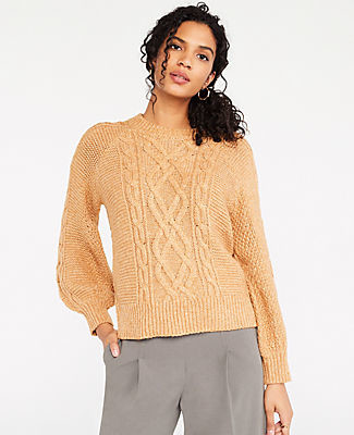 ann taylor puff sleeve sweater
