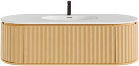 Eviva Haven 55'' Single Bathroom Vanity with Solid Surface Top