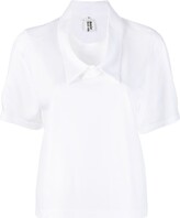 double-collar cotton T-shirt 