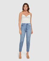 Thumbnail for your product : Forever New Isabel Mid Rise Straight Crop Jeans
