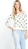 Thumbnail for your product : Tommy Hilfiger Lizzie Star Print Three-Quarter Top