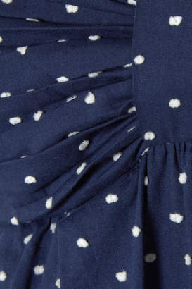 Marysia Swim Leo Corillo Embroidered Cotton-voile Jumpsuit - Navy