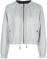 Thumbnail for your product : Proenza Schouler White Label Drawstring Neck Leather Jacket