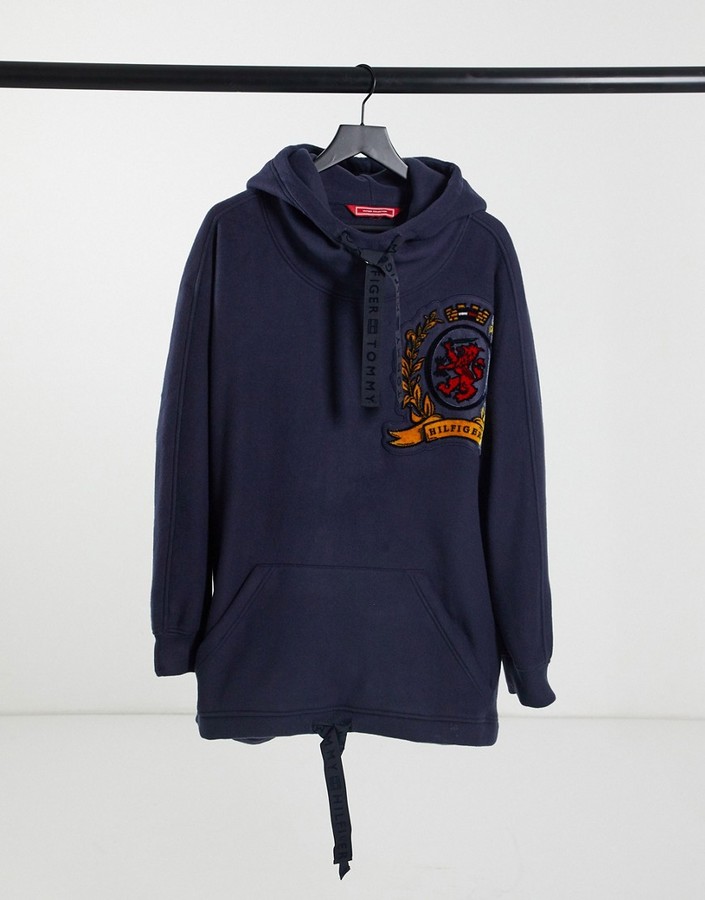 Navy Fleece Hoodie Women | Shop the world's largest collection of fashion |  ShopStyle UK