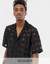 Thumbnail for your product : Reclaimed Vintage inspired woven shirt in sheer