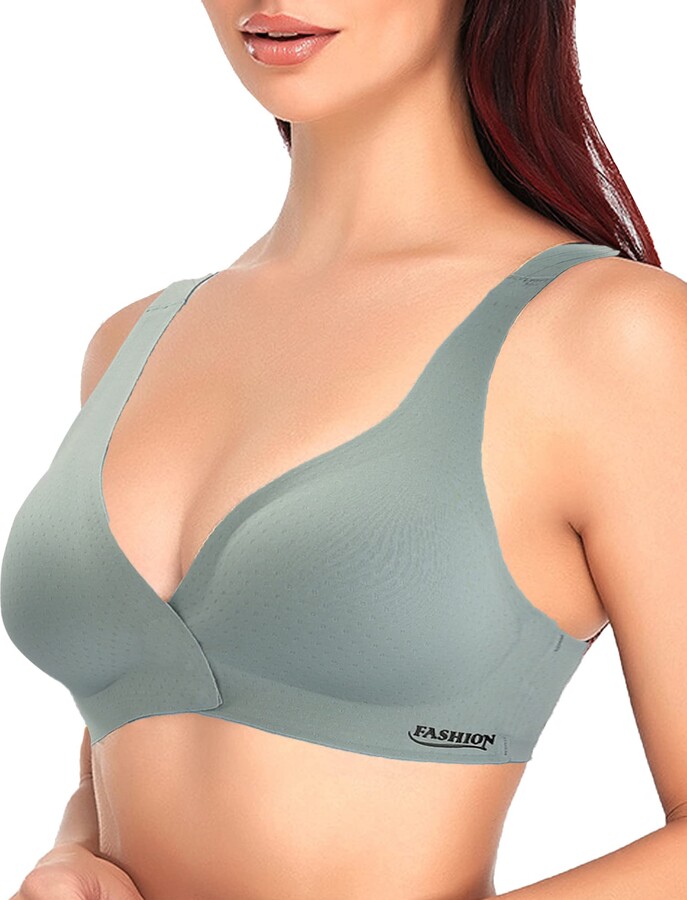 Jengo Post Surgery Bra Front Closure Deep V Push Up Plunge Bra U Low