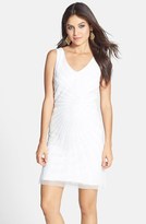 Thumbnail for your product : Adrianna Papell Beaded Mesh Sheath Dress