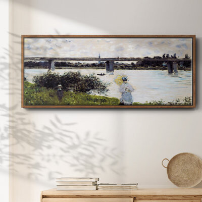 Wexford Home The Promenade near the Bridge of Argenteuil 1874 - Framed Canvas