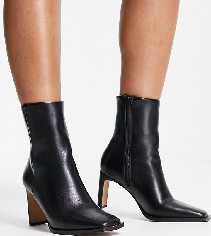 Wide Fit Black Heel Boots | ShopStyle