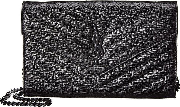 Saint Laurent Monogram Matelassé Leather Wallet - ShopStyle