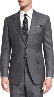 Tom Ford O'Connor Base Irregular Canvas Two-Piece Suit, Gray