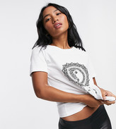 Thumbnail for your product : Only Petite motif T-shirt in white
